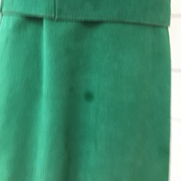 SOLD :: Vintage 60s Green Suede Belted Vest - Picture 6 of 8